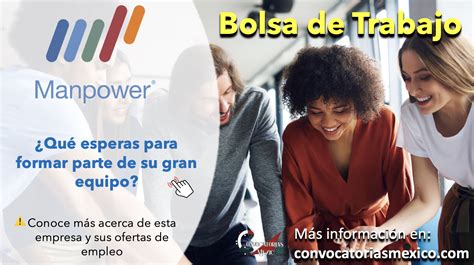 bolsa de trabajo manpower|Empleo en México .